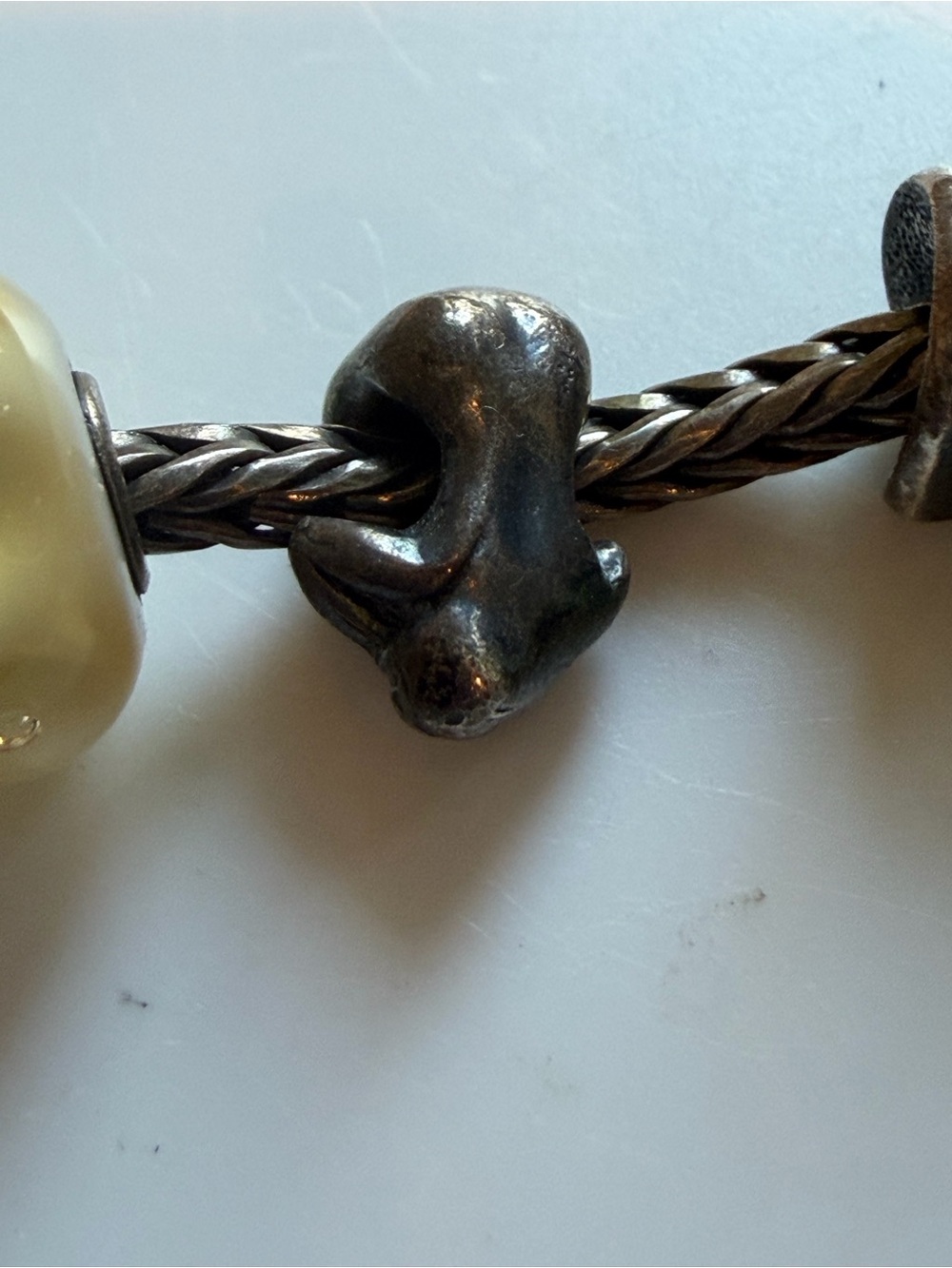 Trollbeads Bracelet with 10 Vintage Beads, Sterling Silver Chain - Picture 11 of 16